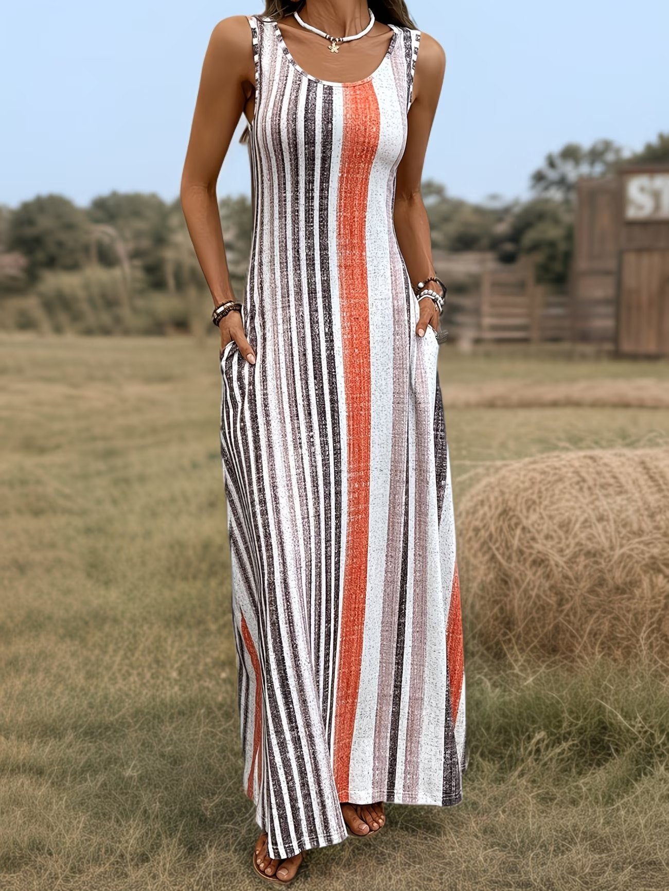 Striped Tank Maxi Dress