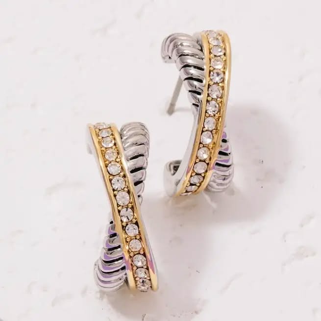 Crystal Hoop Earrings