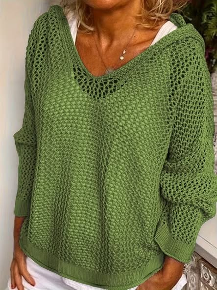 Open Weave Hoodie