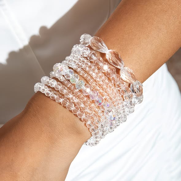Water Droplet Bracelet Stack
