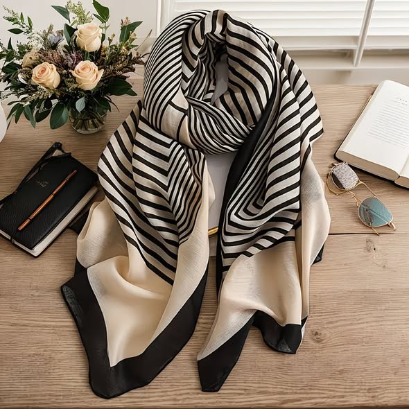Silky Soft Stripe Scarf