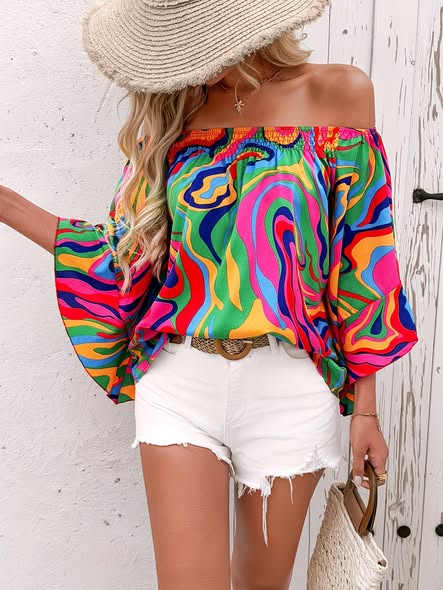 Swirl Off Shoulder Top