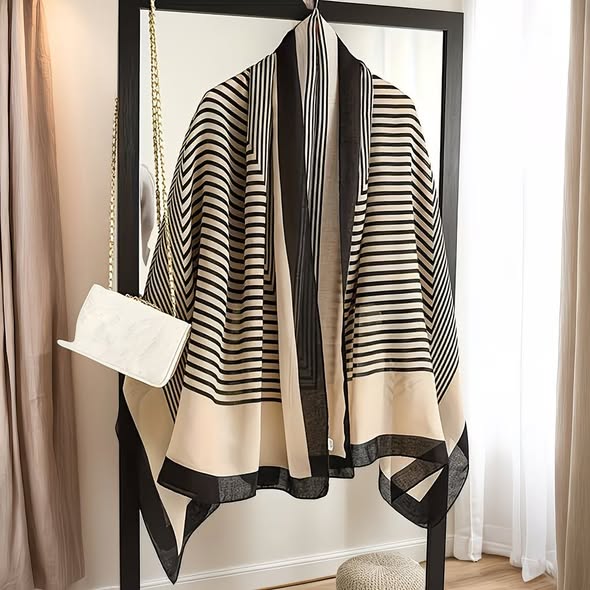 Silky Soft Stripe Scarf
