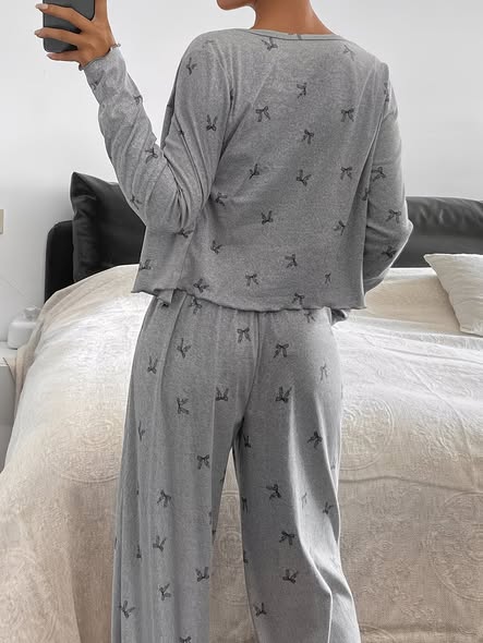 Bow Print Lounge Set