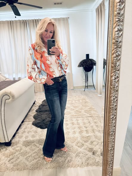 Chain Print Blouse