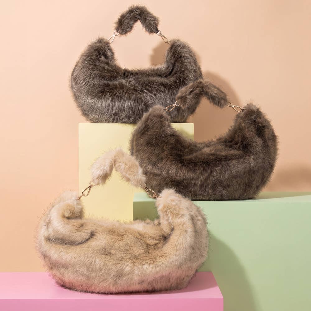 Soft Plush Oversized Hobo Bag