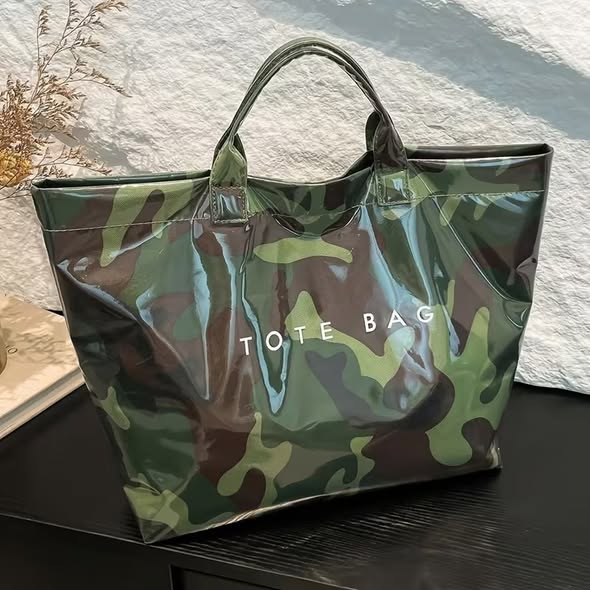 Glossy Camo Tote Bag