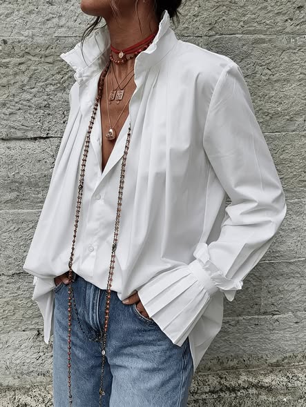 Pleated Cuff Blouse