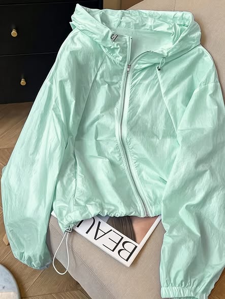 Nylon Windbreaker Jacket