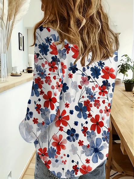 RWB Little Flower Blouse
