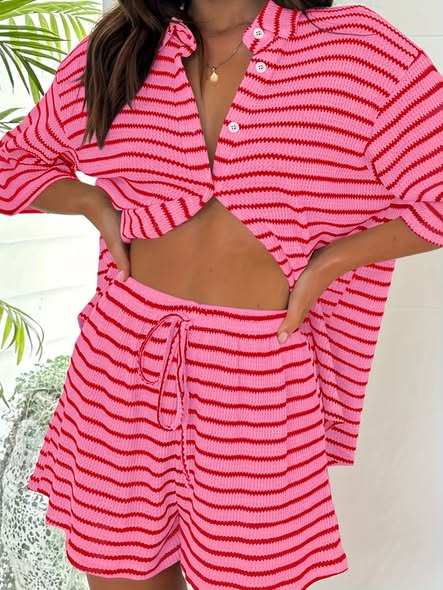 Waffle Stripe Set