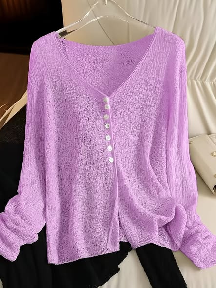 Textured Button Cardigan