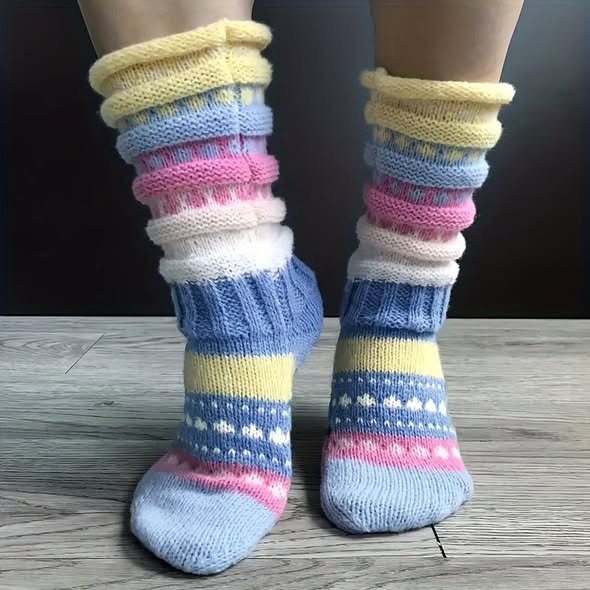 Colorful Cozy Stripe Socks