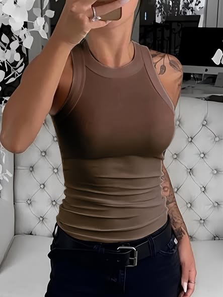 Banded Neckline Tank