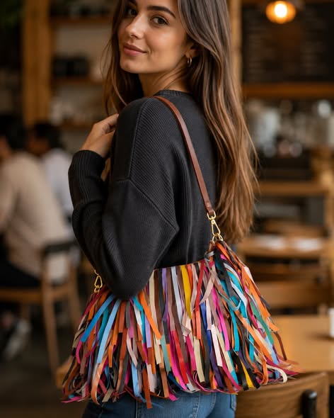 Colorful Handmade Leather Purse