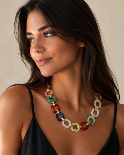 Colorful Link Acrylic Necklace