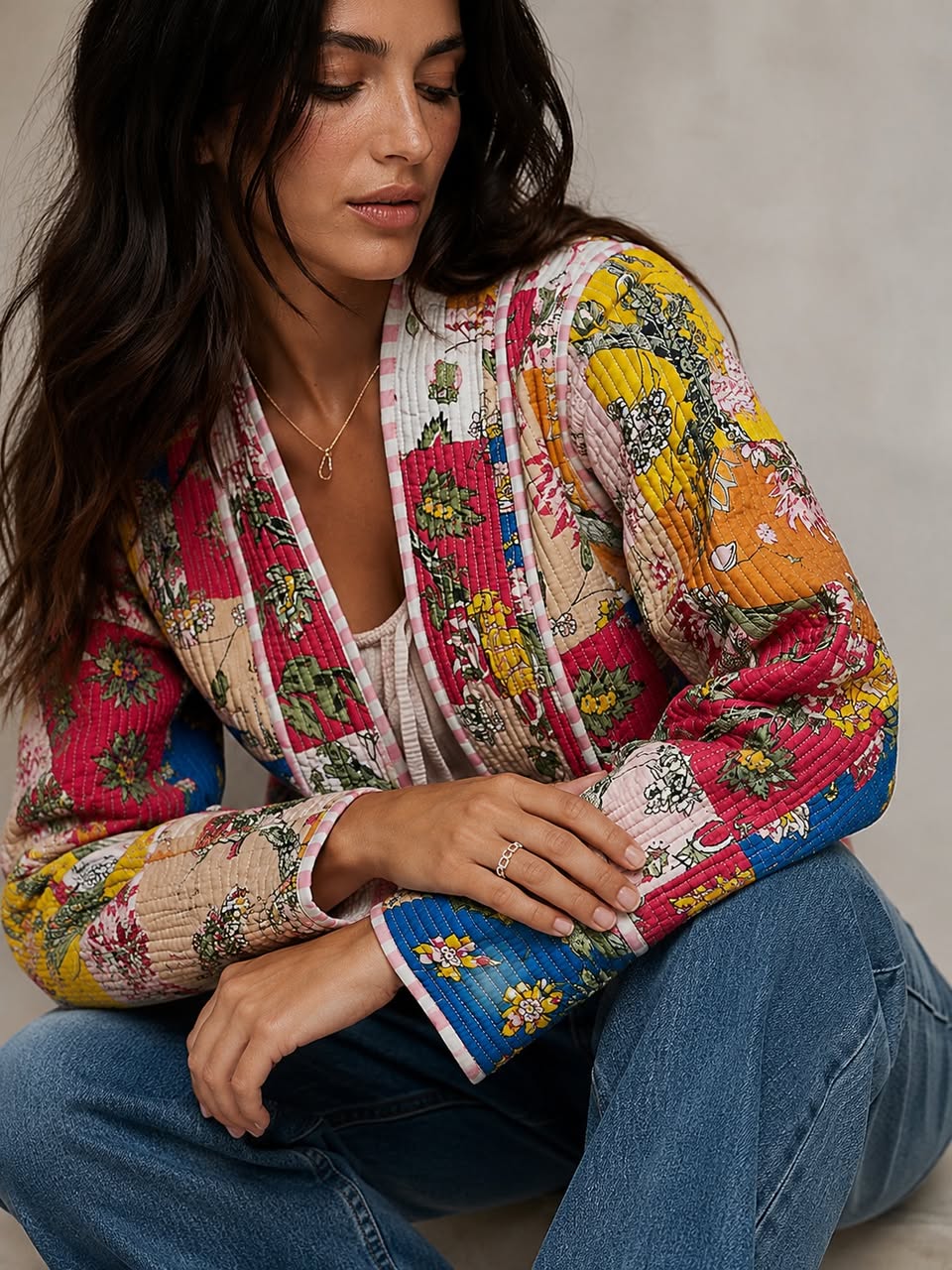Multi Color QUILTED Jacket