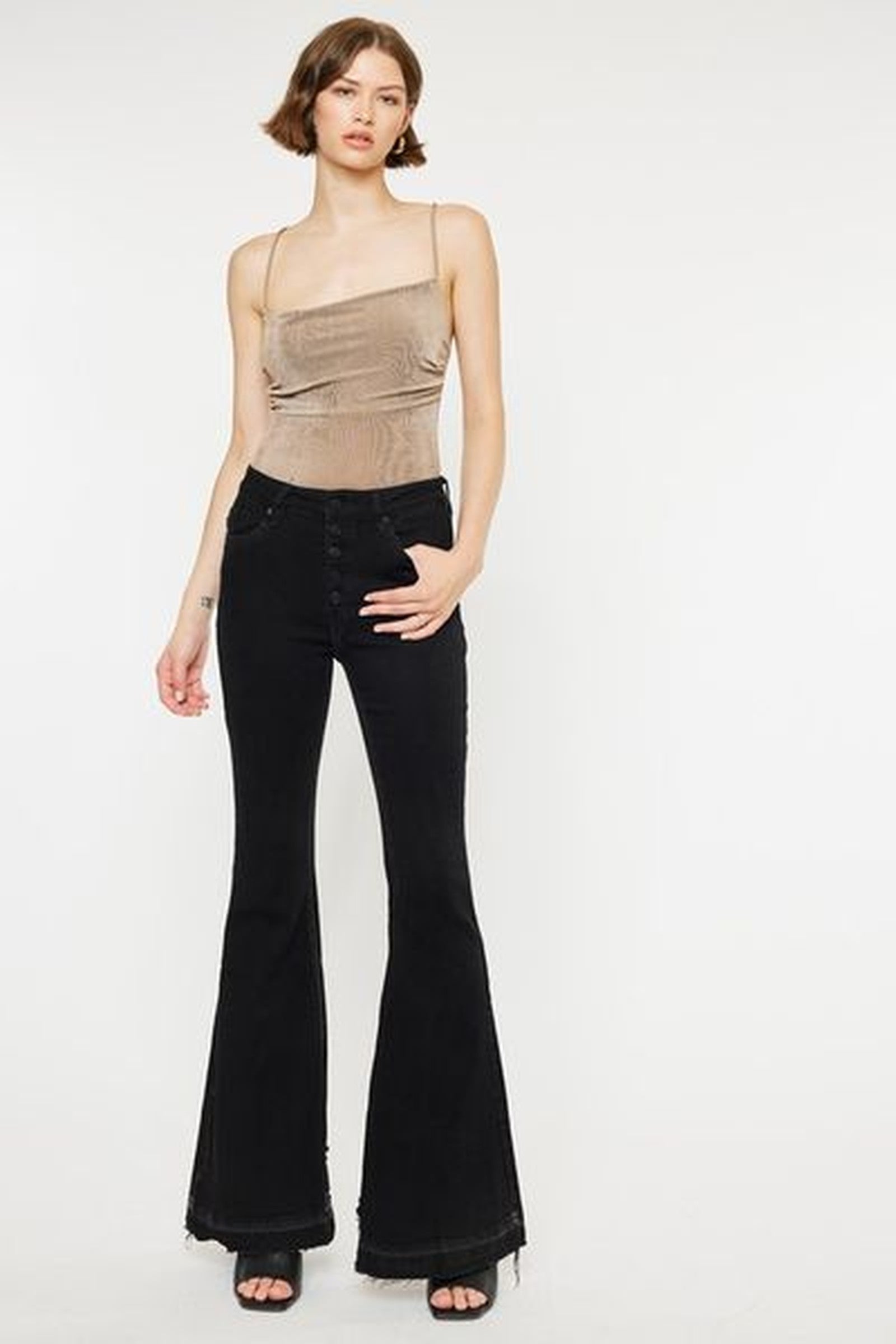 Kancan Black Super Flare Jeans