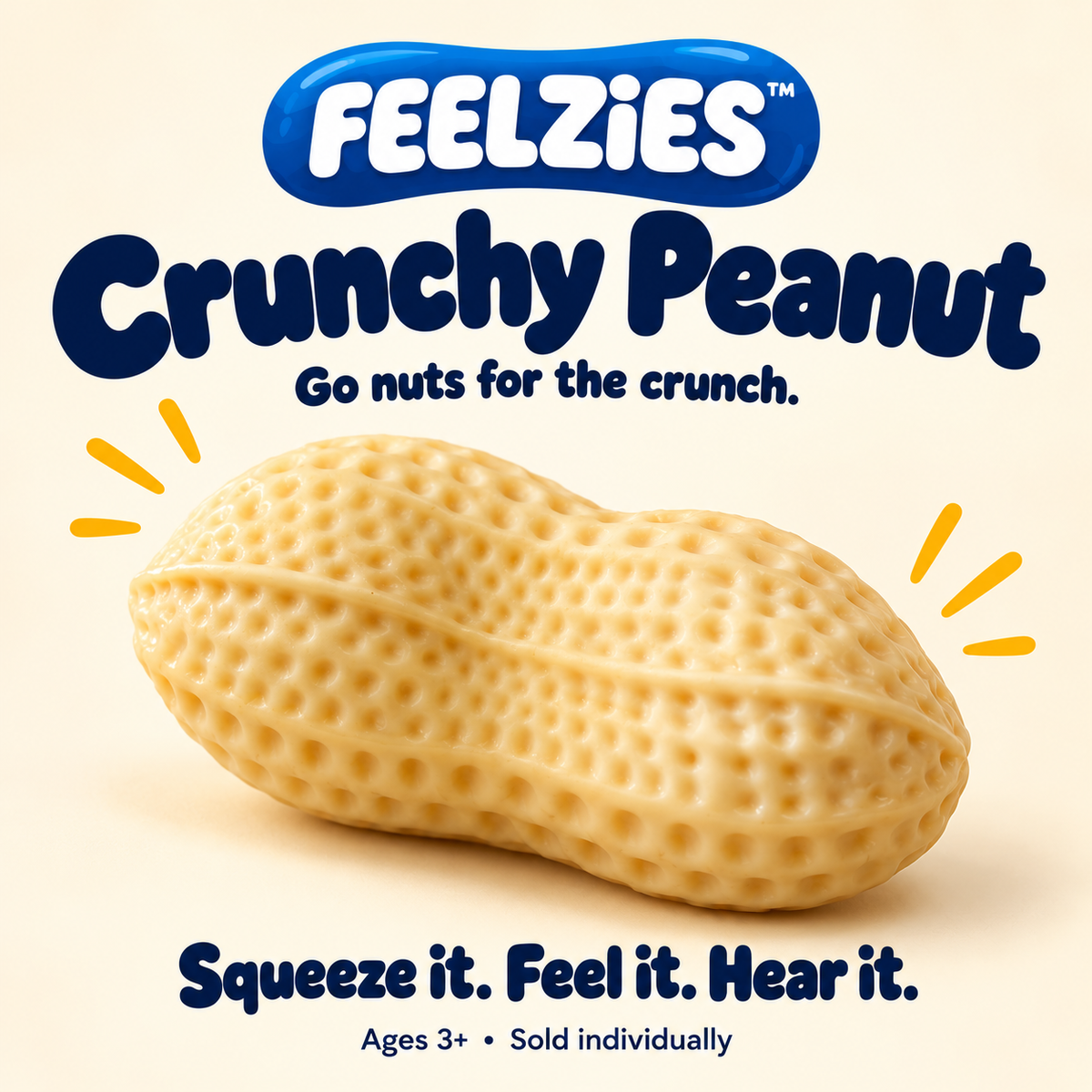 Feelzies Crunchy Peanut Sensory Toy