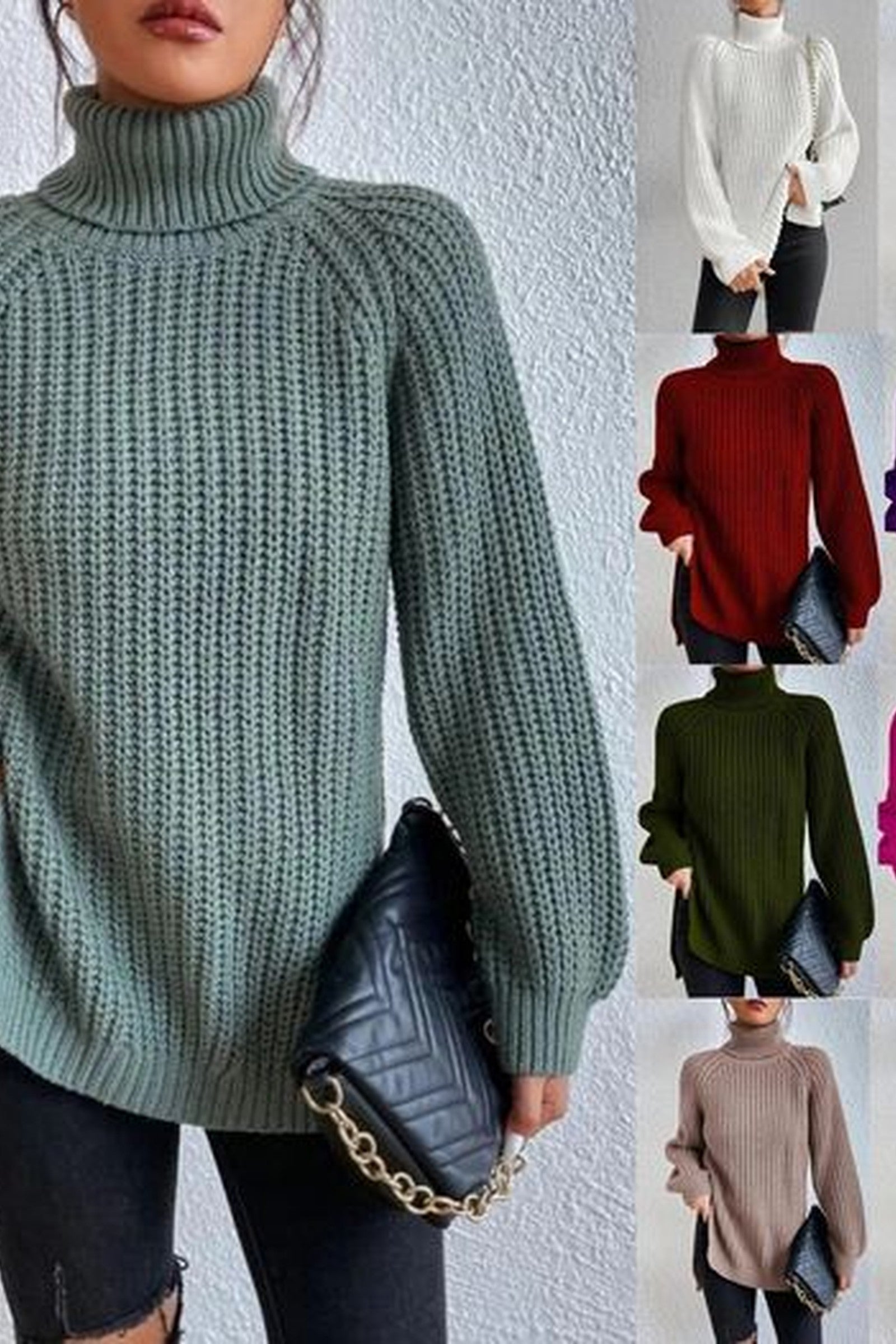 Wide Turtleneck Sweater