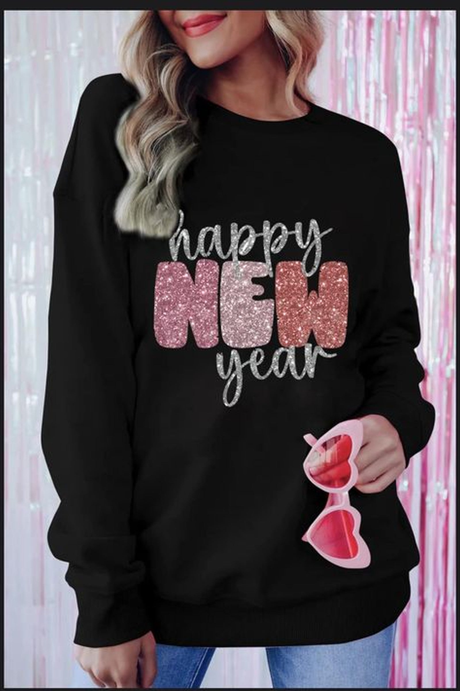 Happy New Year Graphic Sweatshirt
