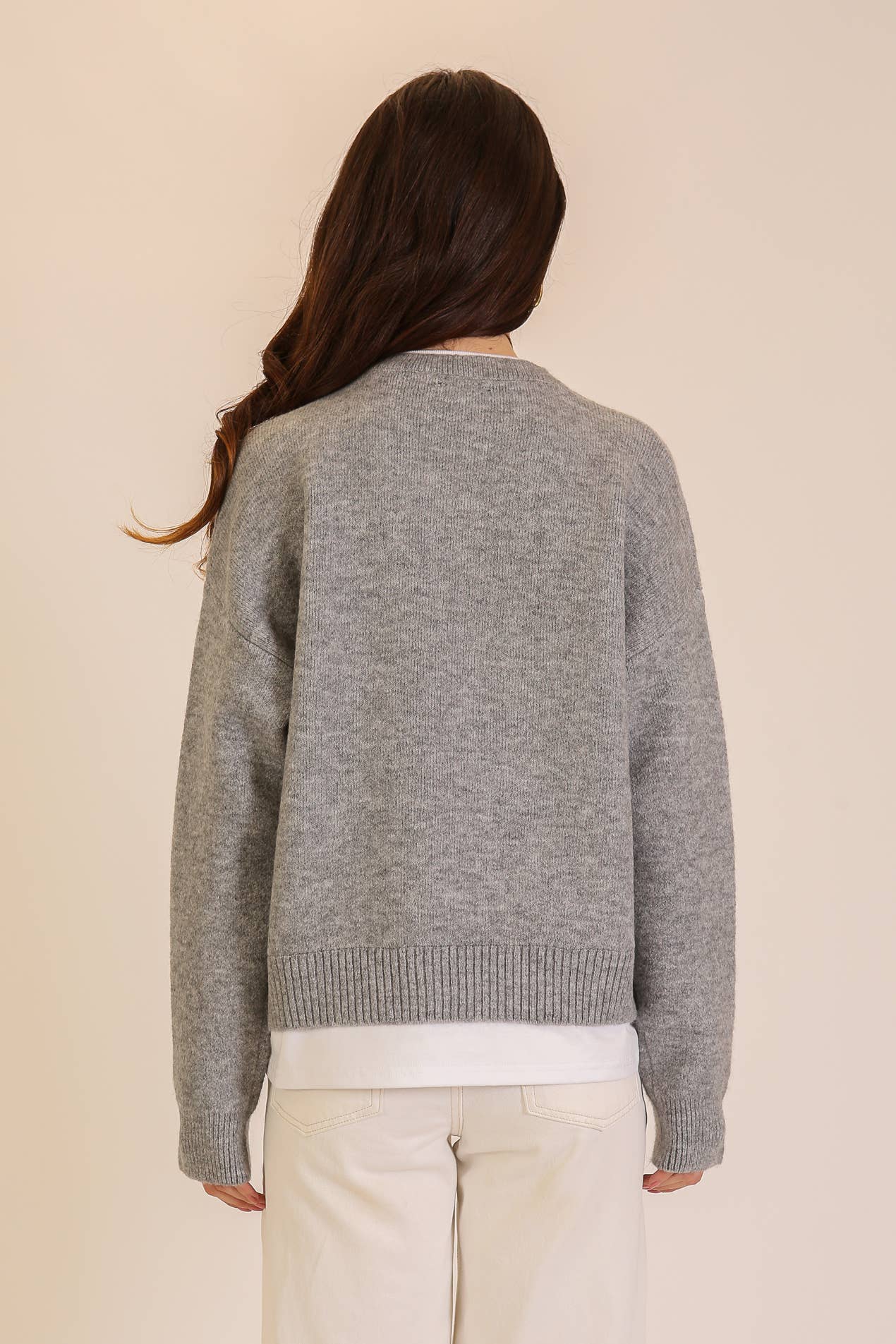 Twofer Crew Neck Layered Sweater