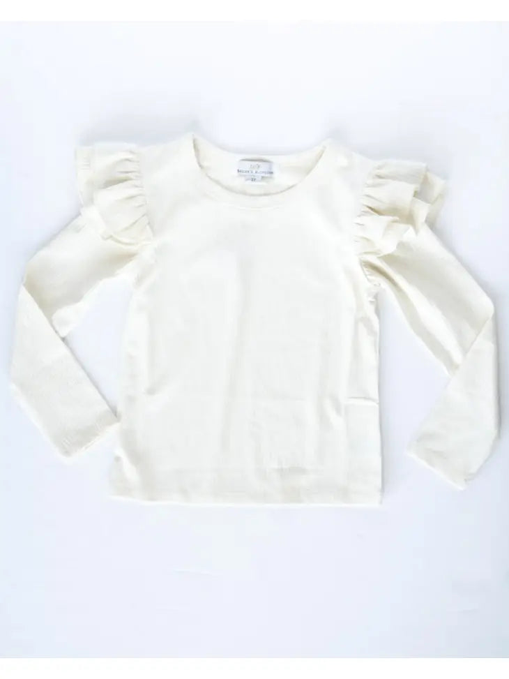 Baby Cream Ruffle Top