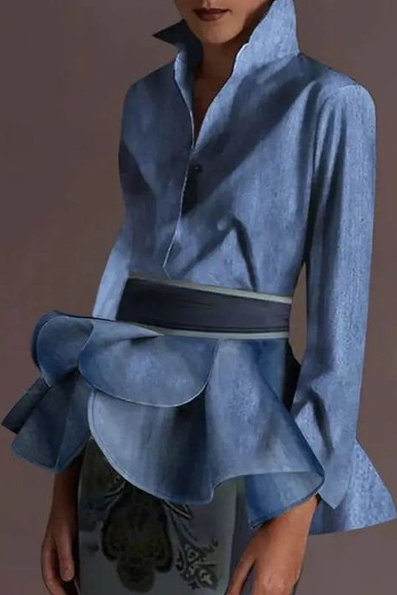 Vogue Denim Blue Blouse