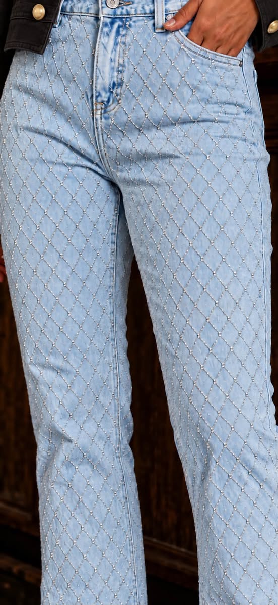 Textured Tummy Control Denim