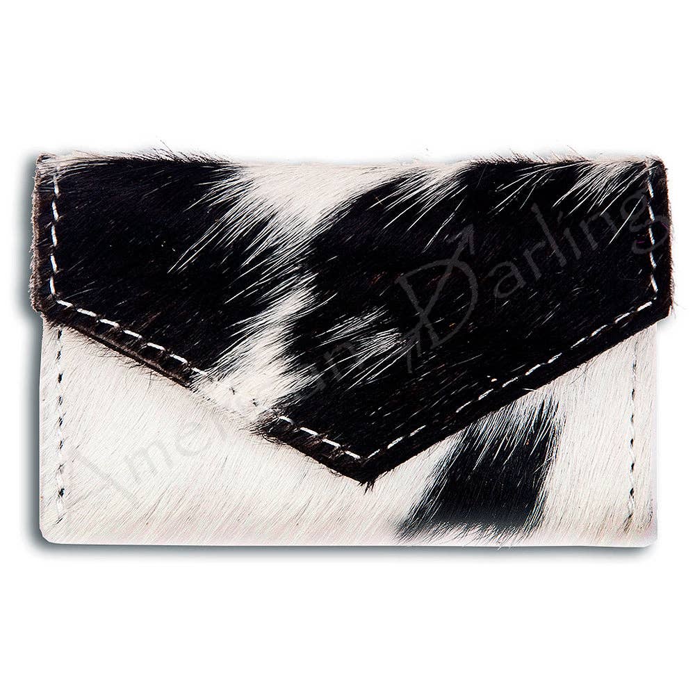 Envelope Hair-On Leather Coin Purse