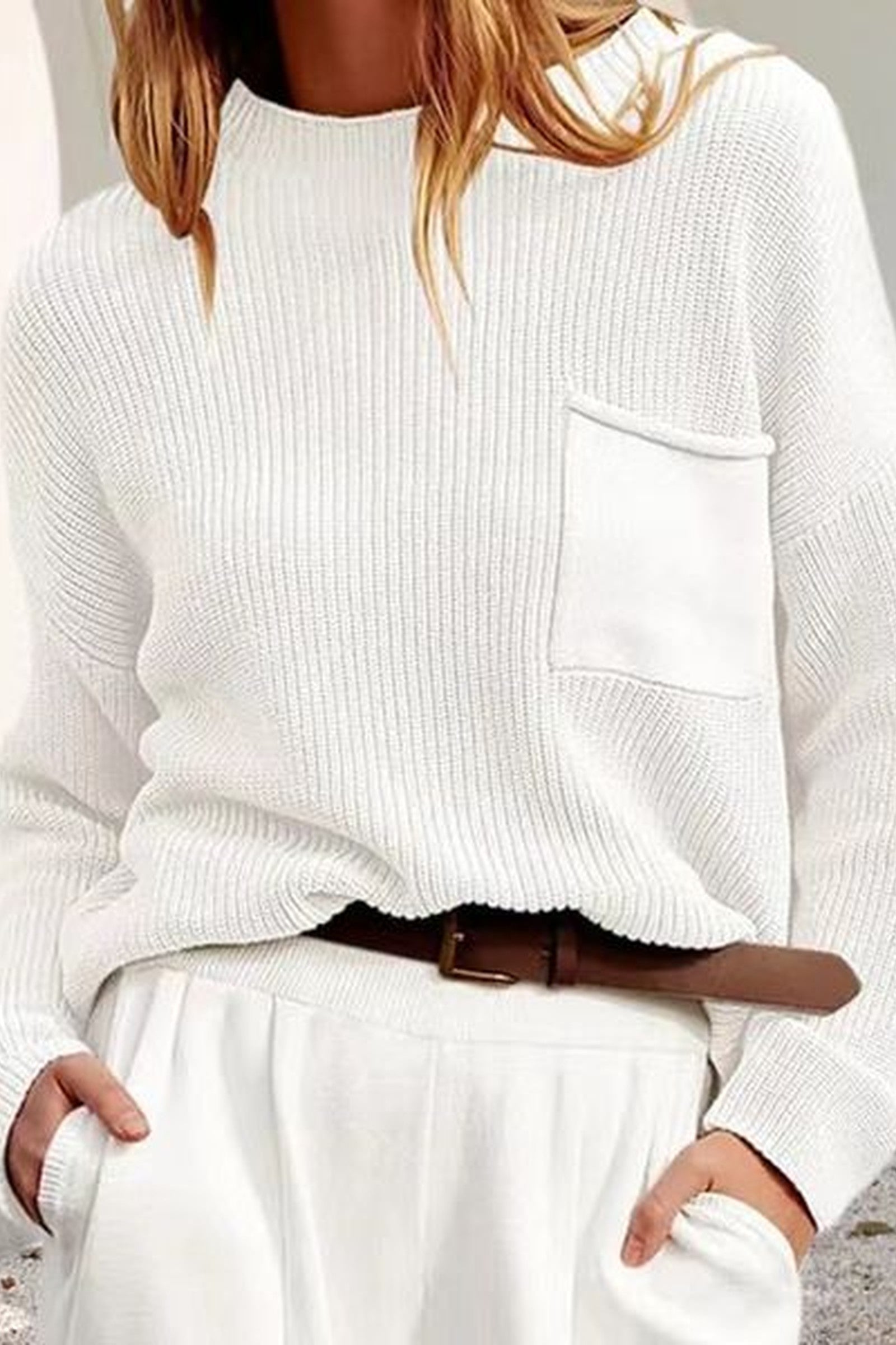 Front Pocket Classic Sweater