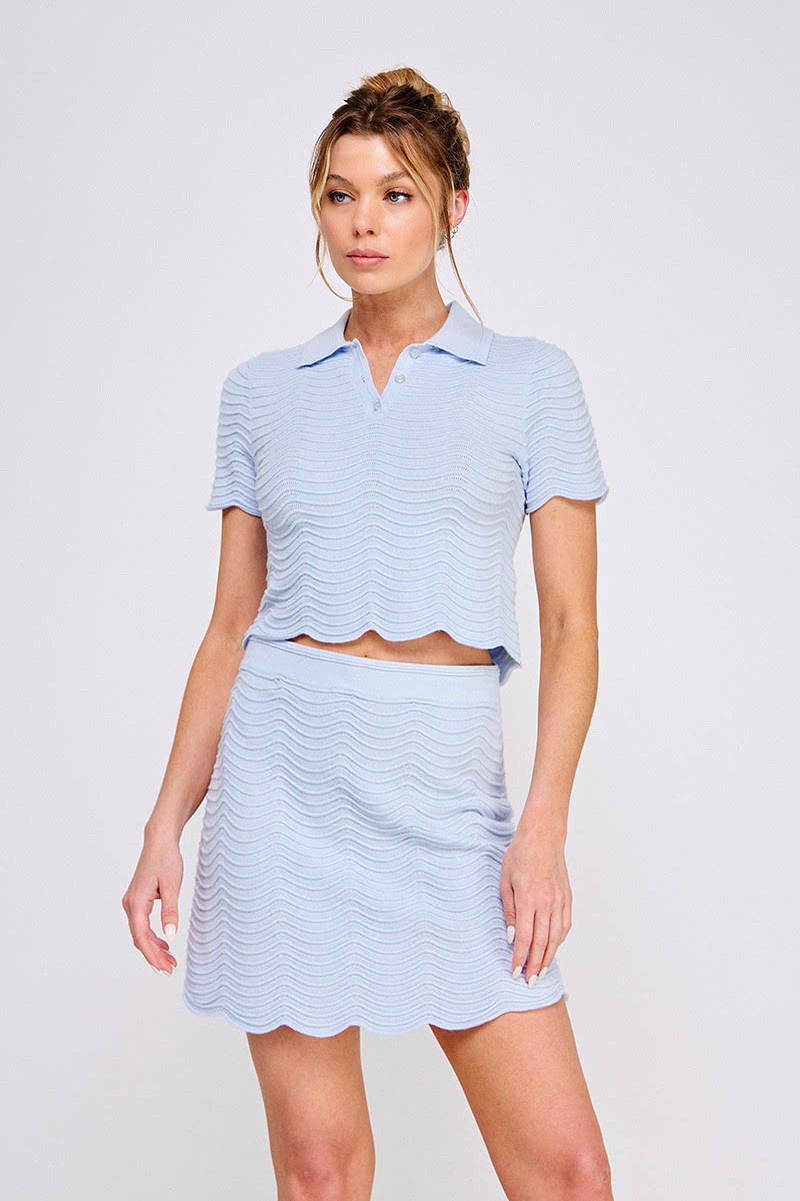 Allie Rose Blue Sweater Top