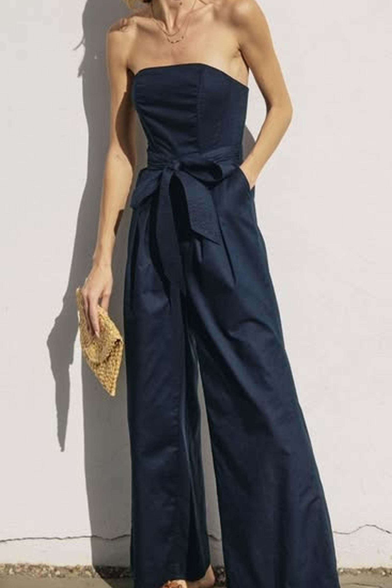 Boning Cotton Jumpsuit