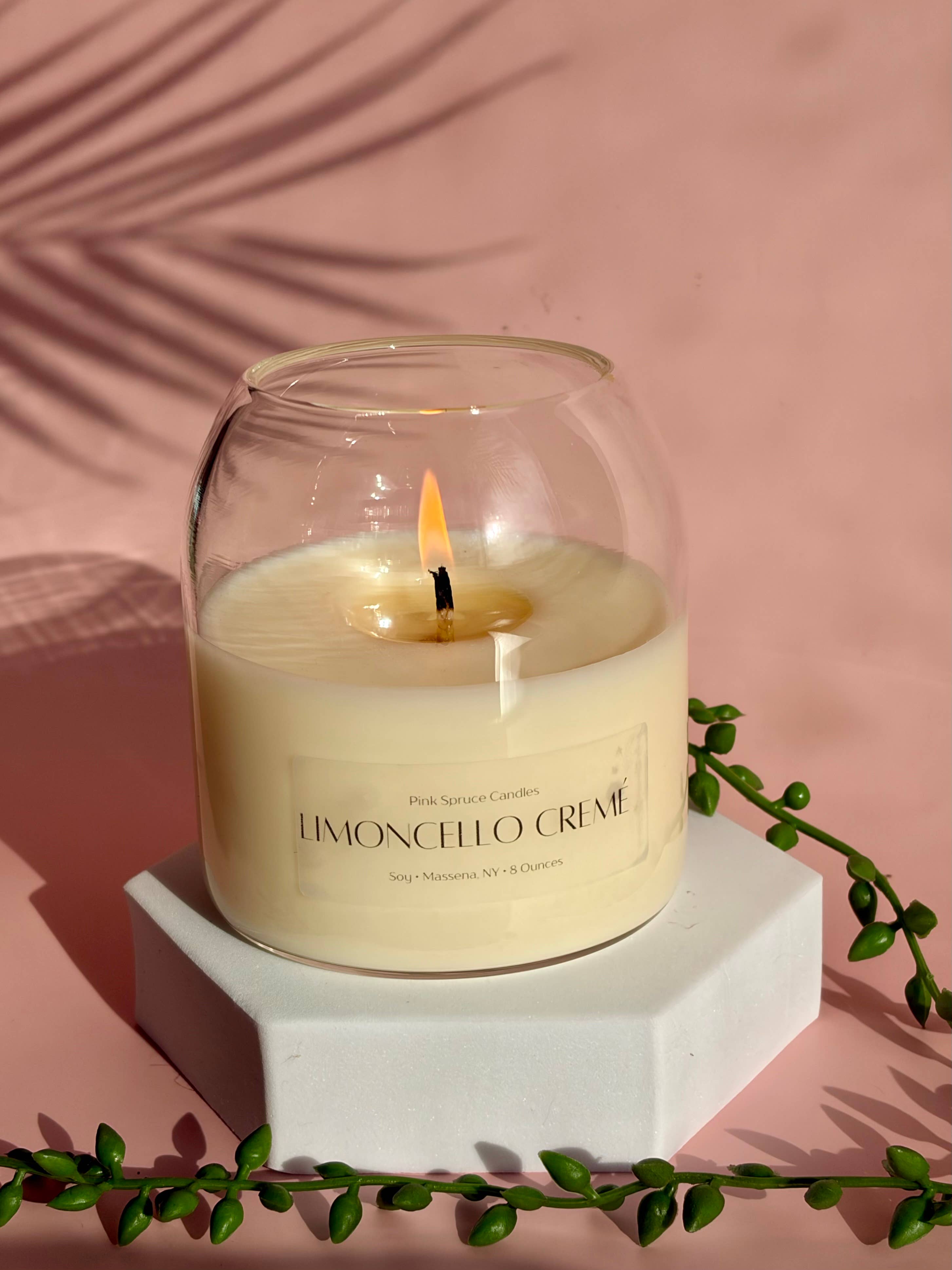 Cork Top Candle - Limoncello crème scent - spring candles