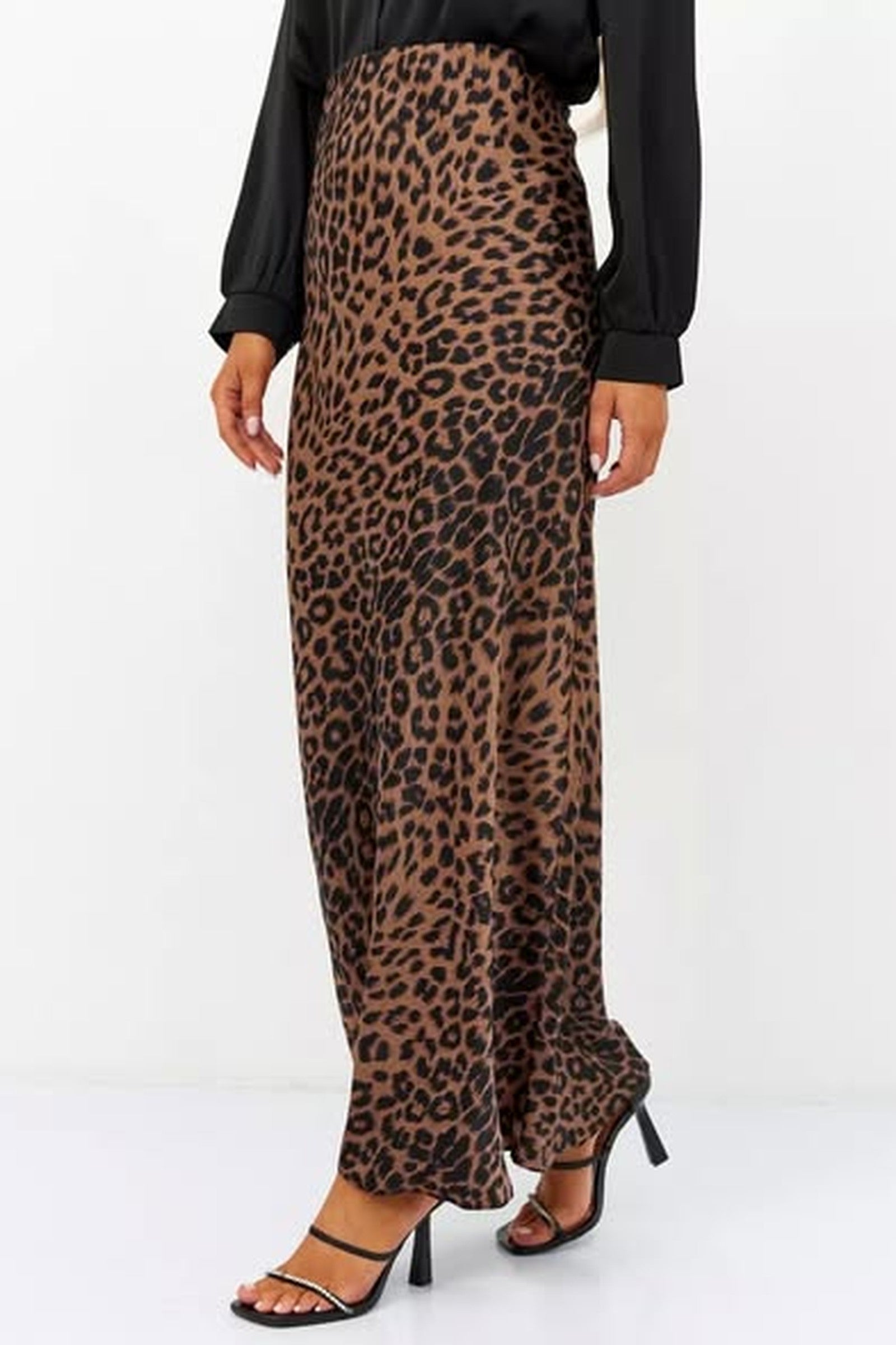 Silky Leopard Skirt