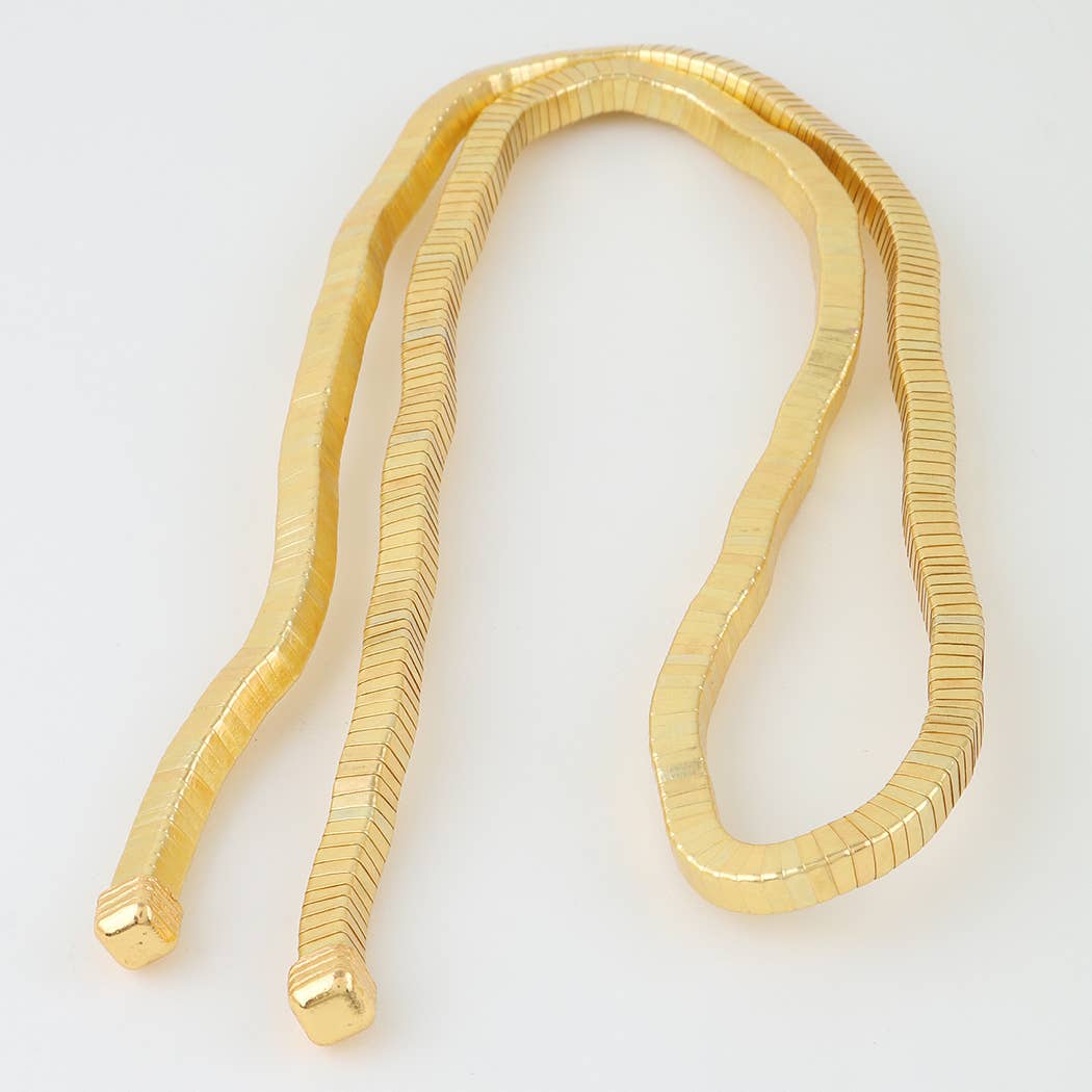 Abstract Box Chain Wrap Choker Necklace