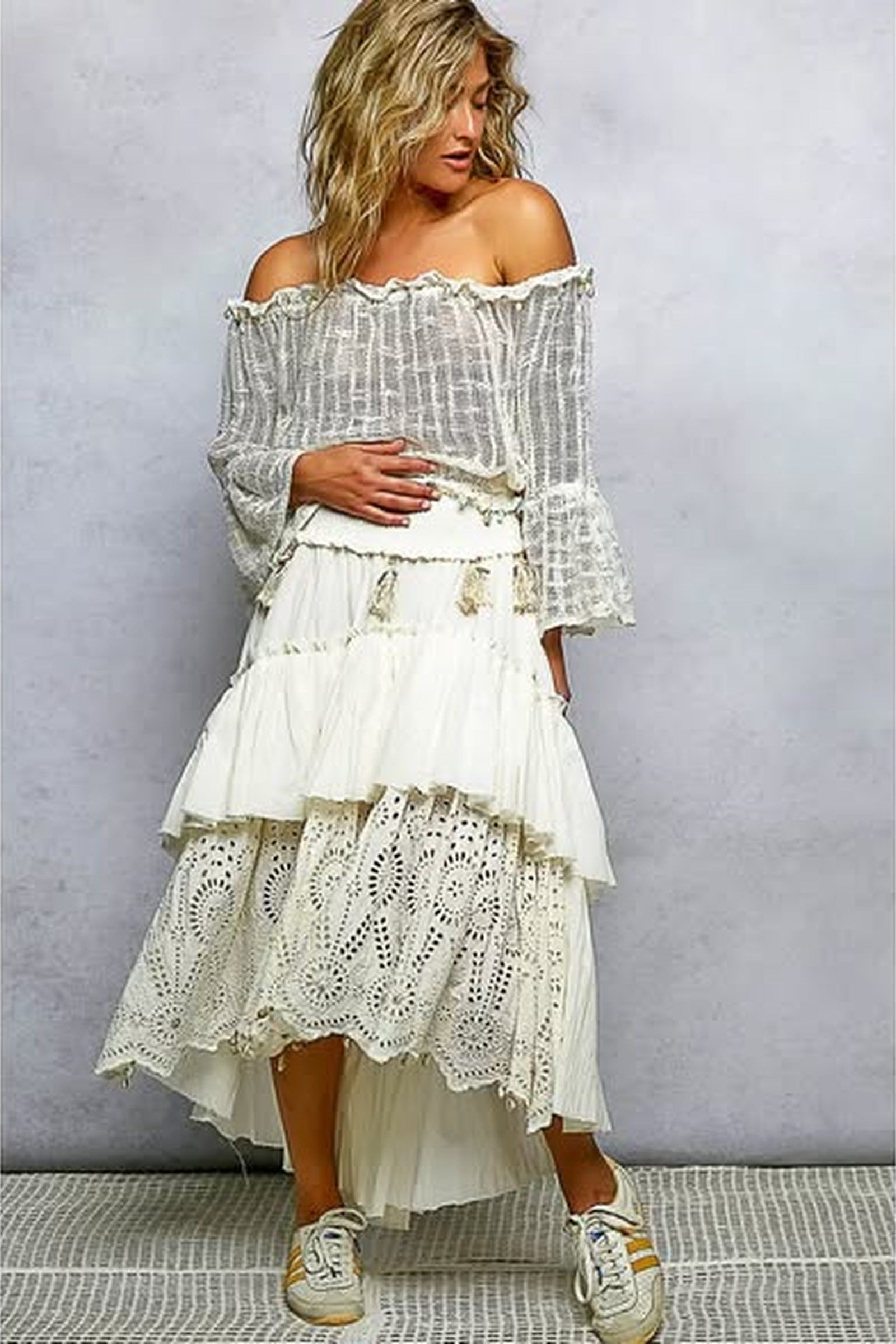 Layered Skirt With Tassles