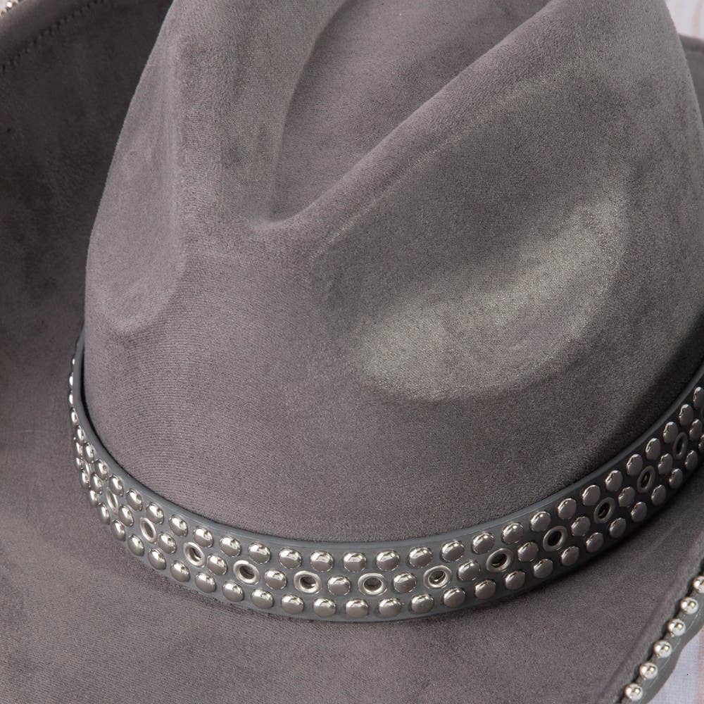 Studded Trim Western Cowboy Hat