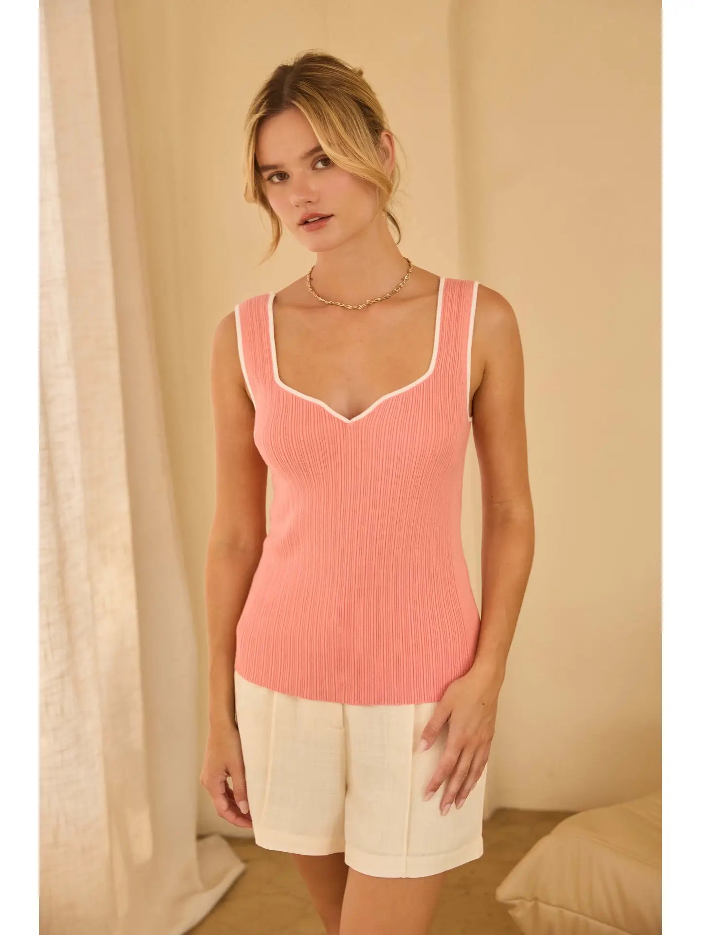 Coral Knit Tank