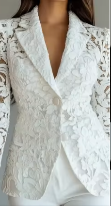 Sheer Lace Blazer