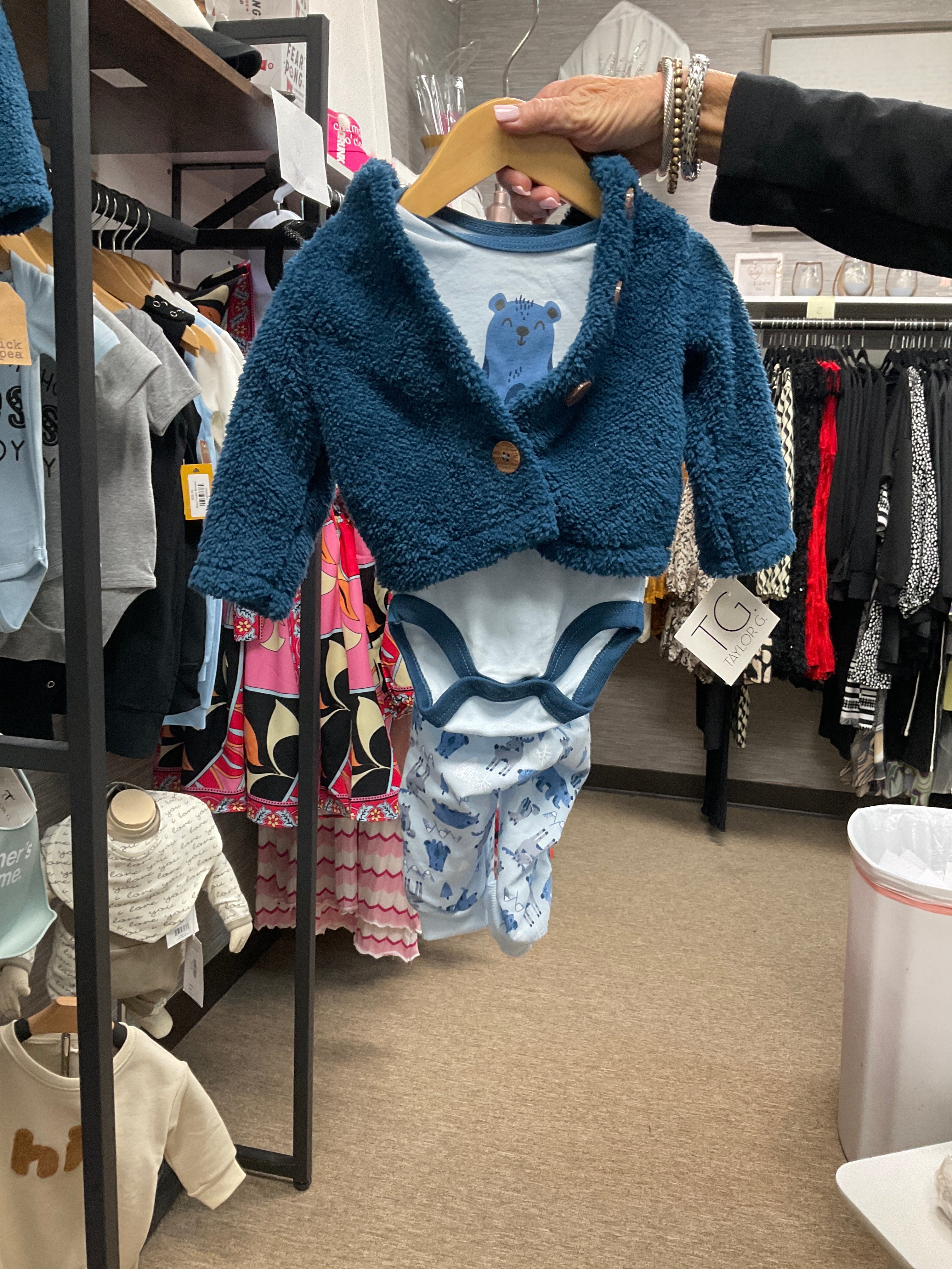 Baby Fuzzy Jacket Set