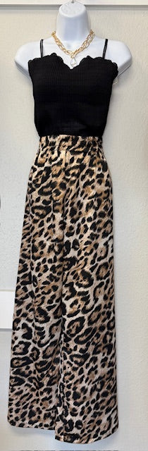Satin Leopard Pants