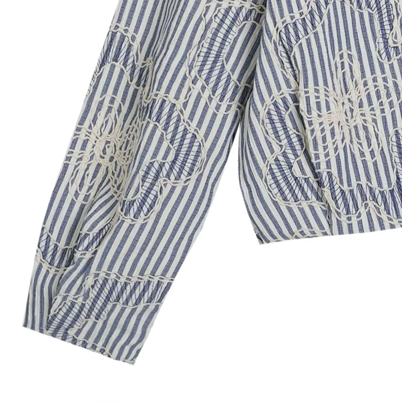 Embroidered Stripe Jacket