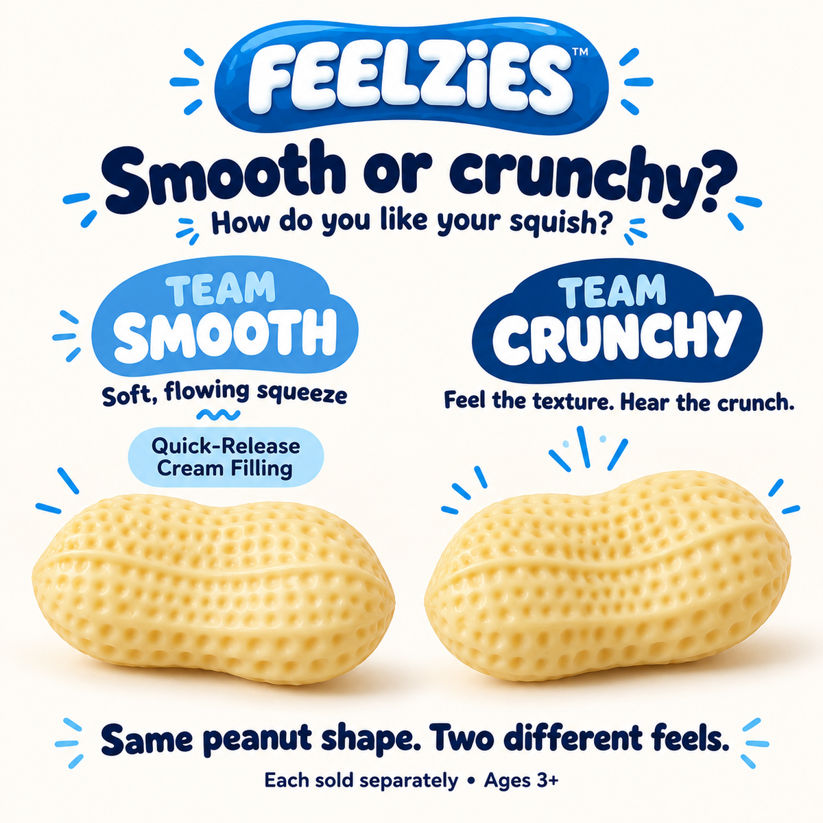 Feelzies Crunchy Peanut Sensory Toy