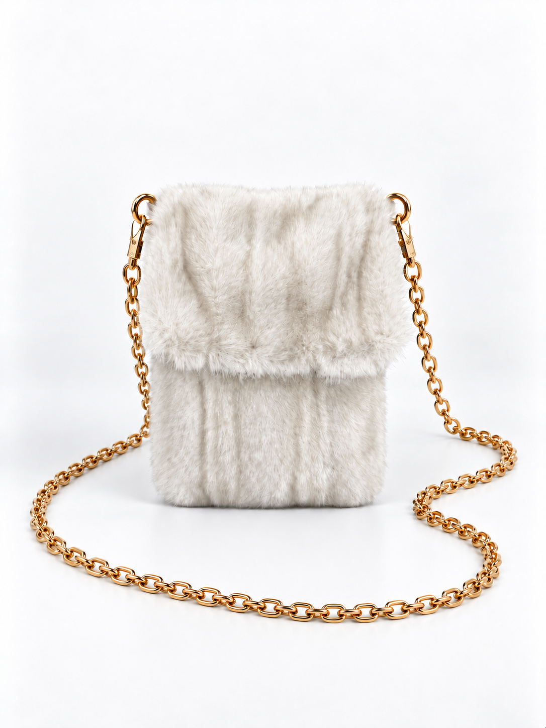 Sagg Faux Fur Chain Crossbody Bag