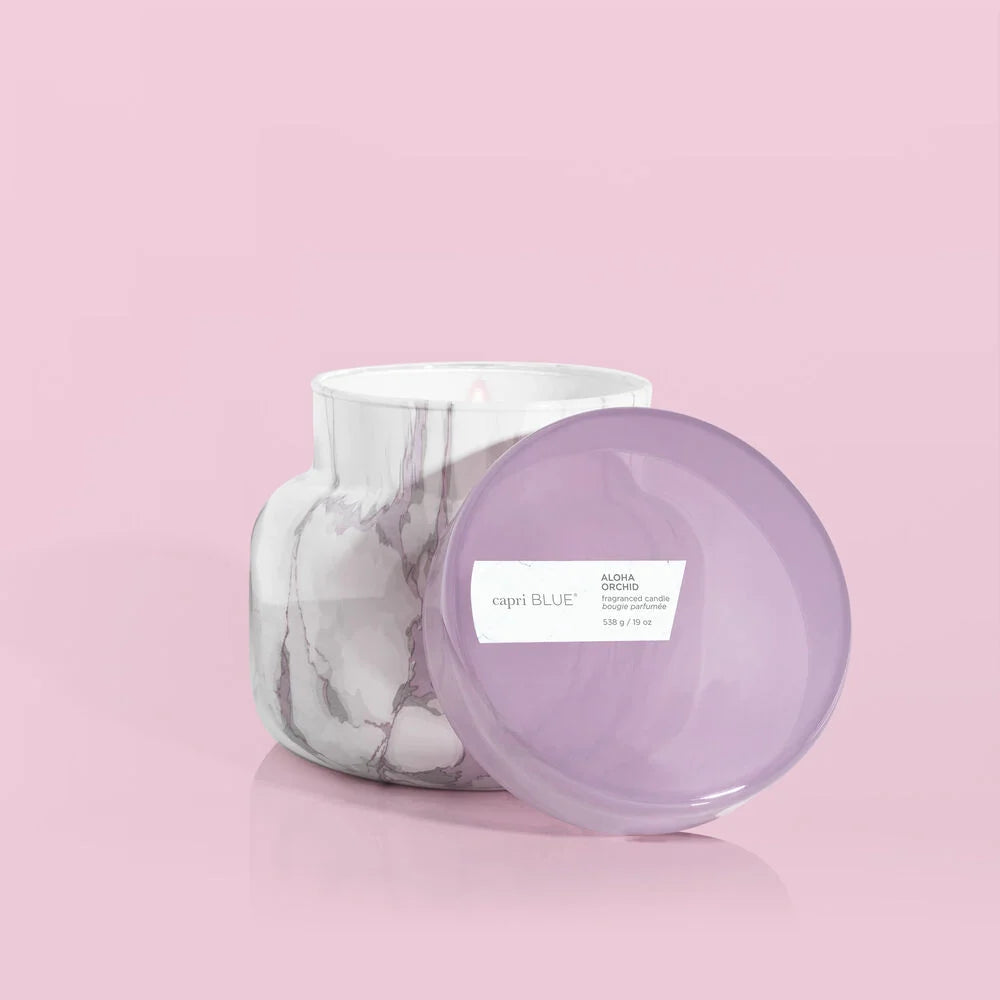 Volcano Aloha Orchid Marble Candle