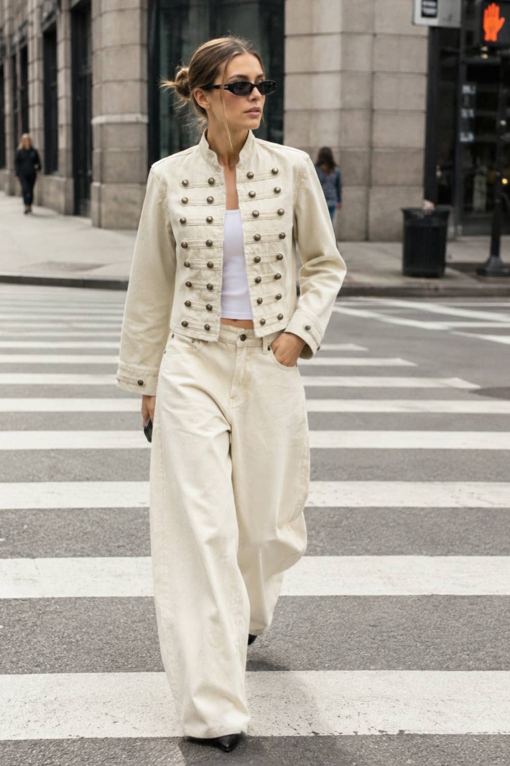 Washed Hook & Eye Jacket