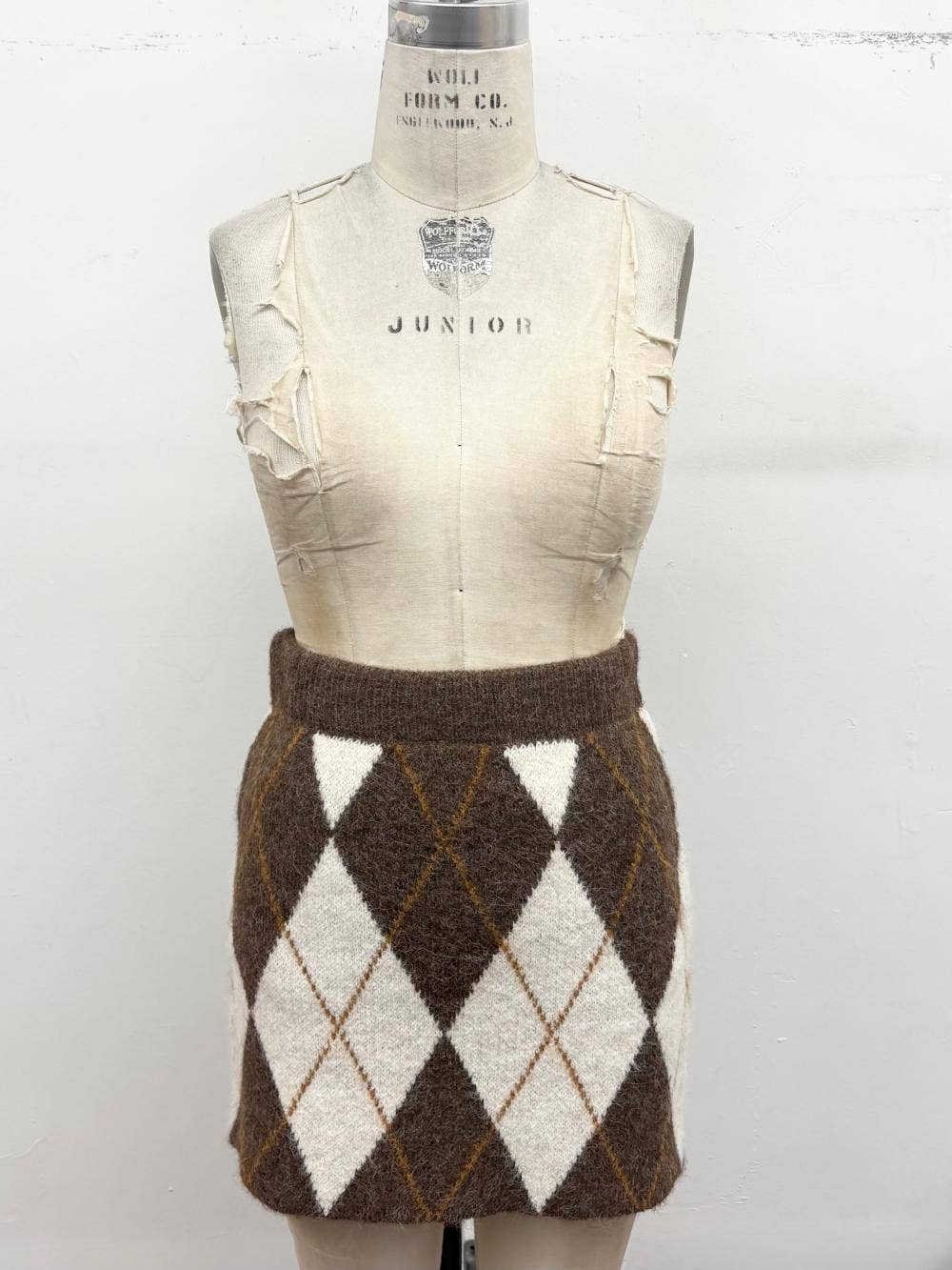 Classic Argyle Mini Skirt