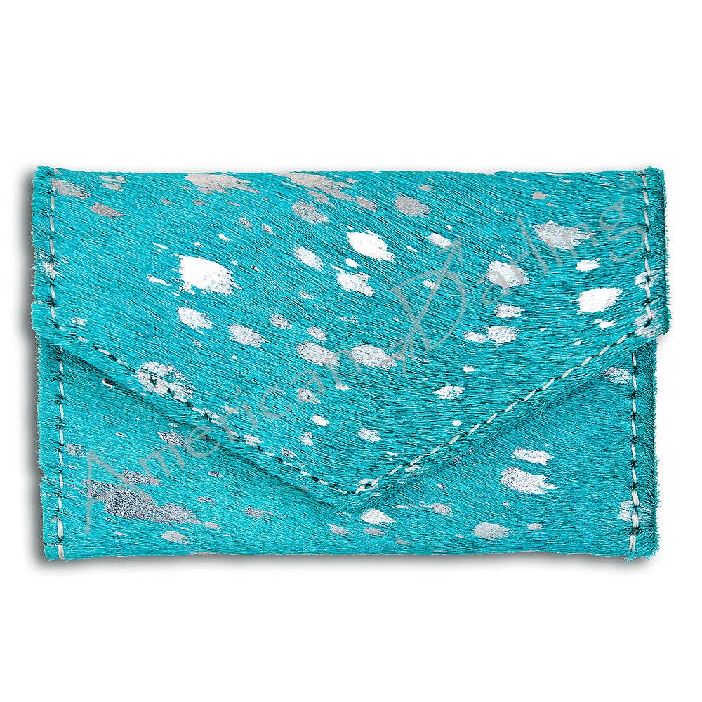 Envelope Hair-On Leather Coin Purse