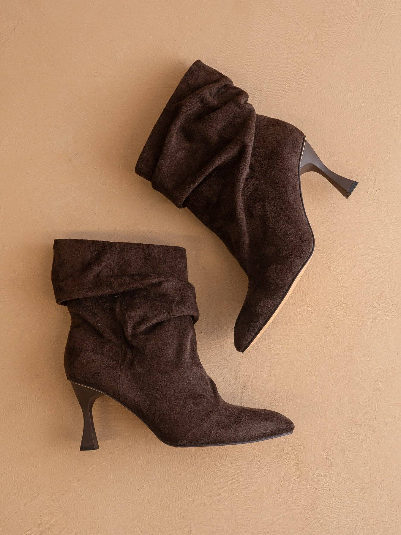 The Gina | Coffee Slouch Heel Fall Bootie